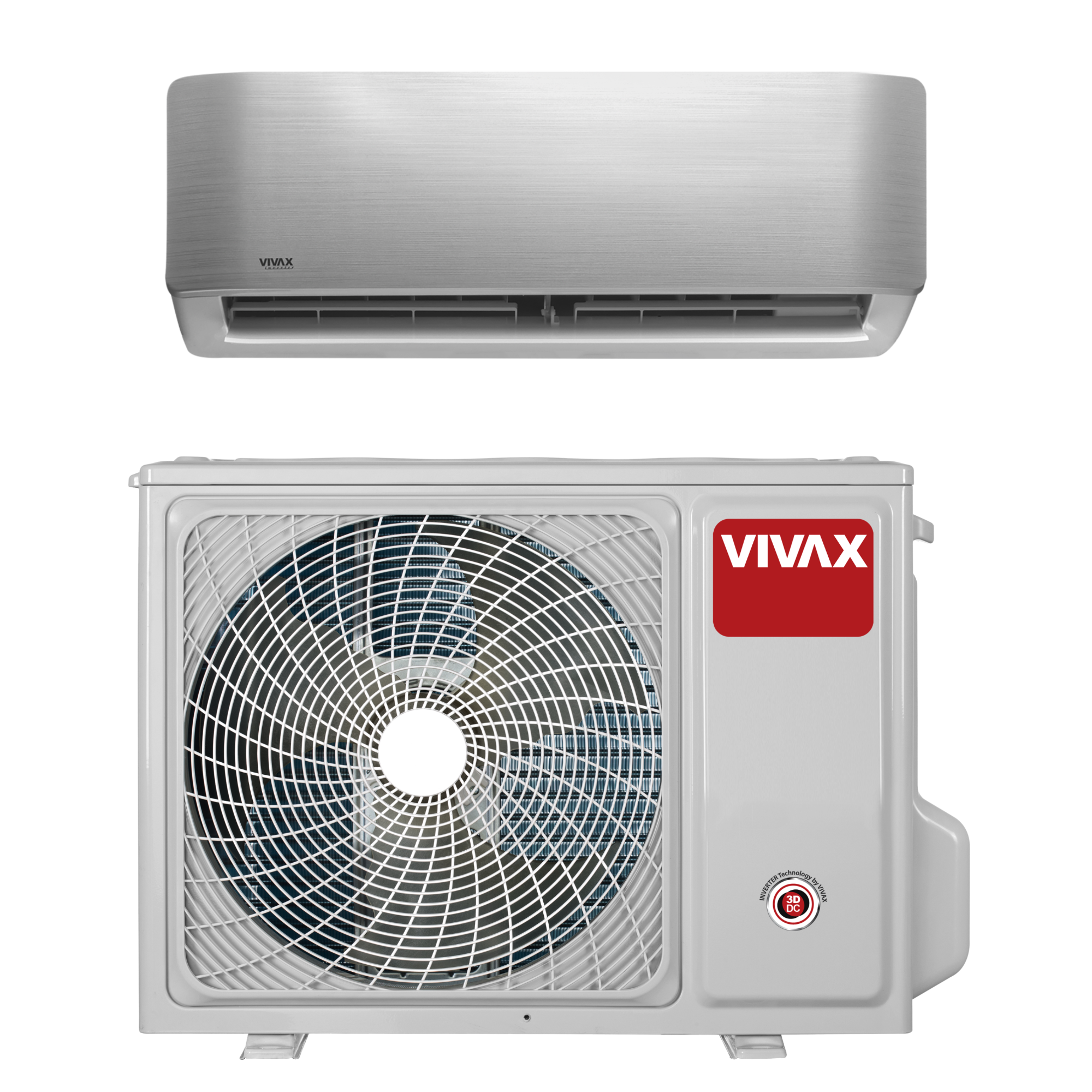 Condizionatore vivax 12000 btu acp12ch35aeri + acp12ch35aeri gas r32 split argento classe a+++